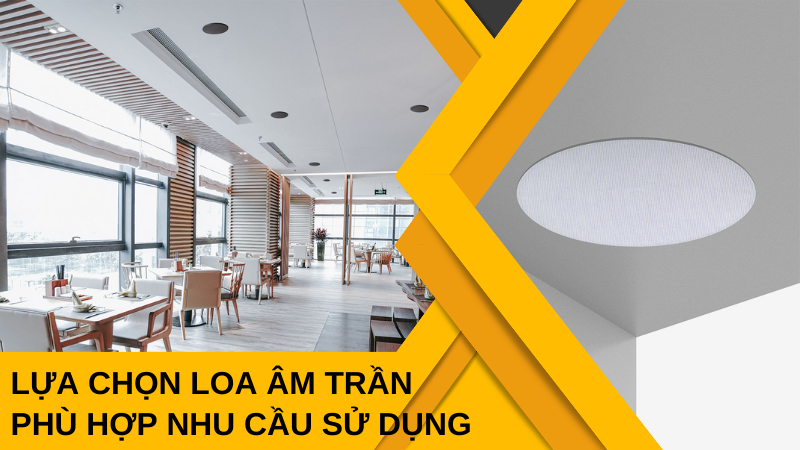 Lựa chọn loa âm trần phù hợp nhu cầu sử dụng Lựa chọn loa âm trần phù hợp nhu cầu sử dụng