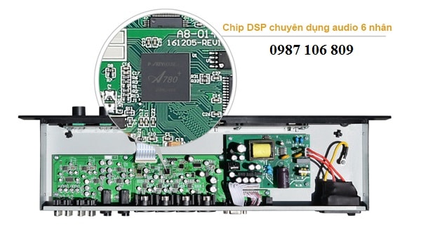 Vang số Partyhouse A6 sử dụng chip DSP 6 nhân