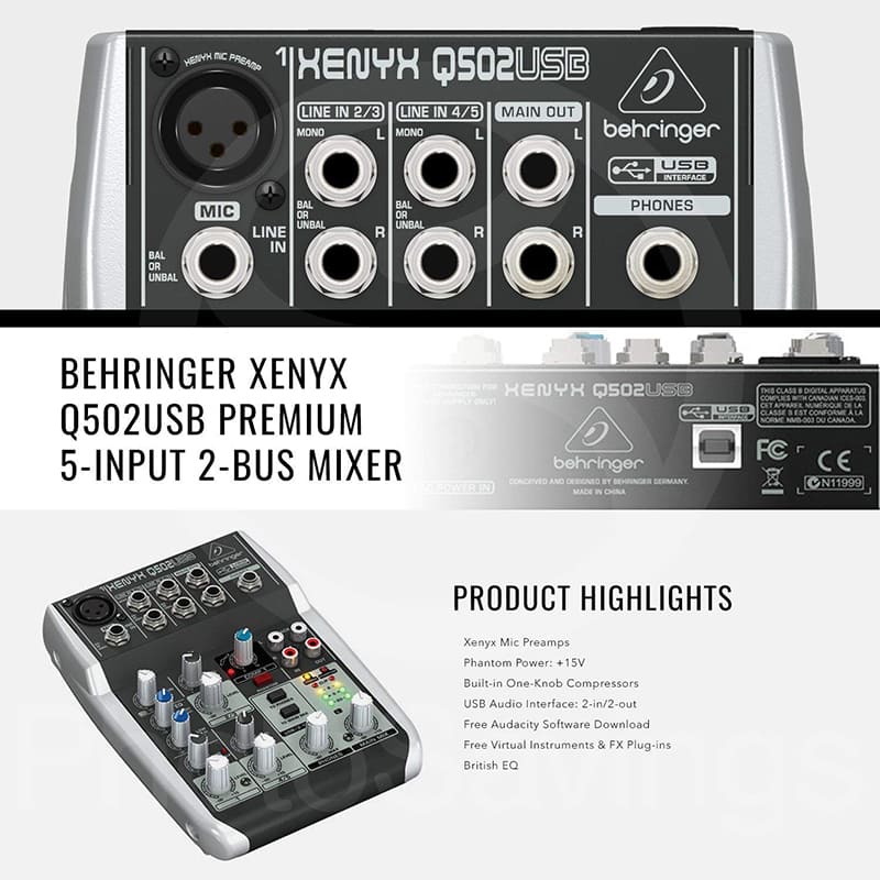 Bàn mixer mini cao cấp Behringer Xenyx Q502USB: 1.790.000 đồng