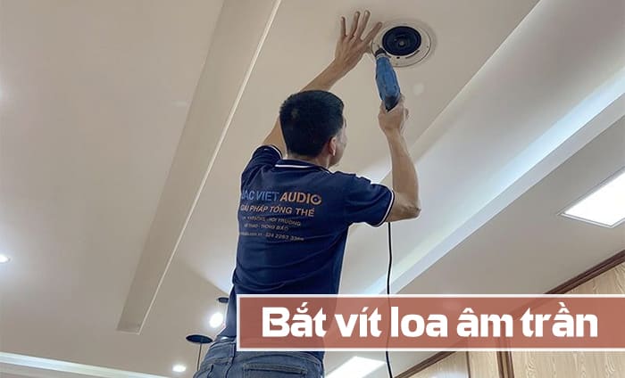 Cố định loa bằng máy bắt vít